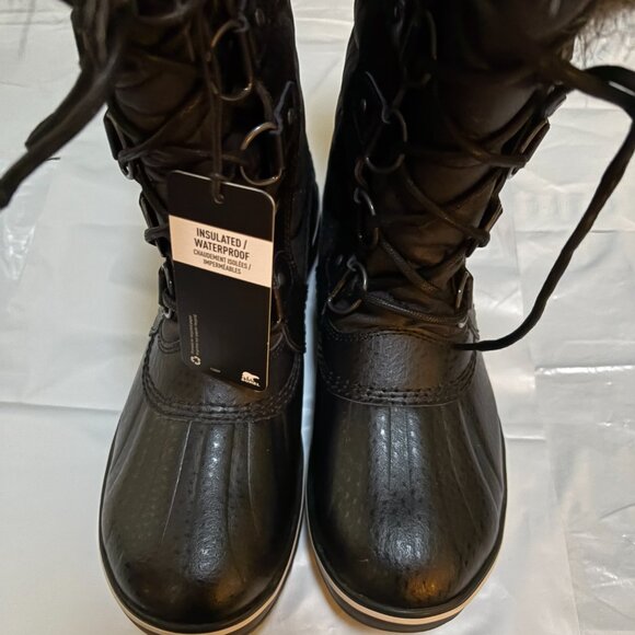 Sorel Woman Arctic Waterproof Boot Sz 7.5 Black $240 Warm - Picture 5 of 6